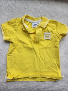 BOSS Bright Yellow Logo Polo for Kids